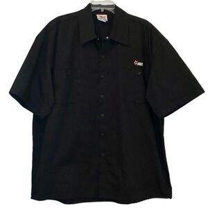 Justus Boyz Vintage Oversized Shop Shirt in Dark Black Men’s XL